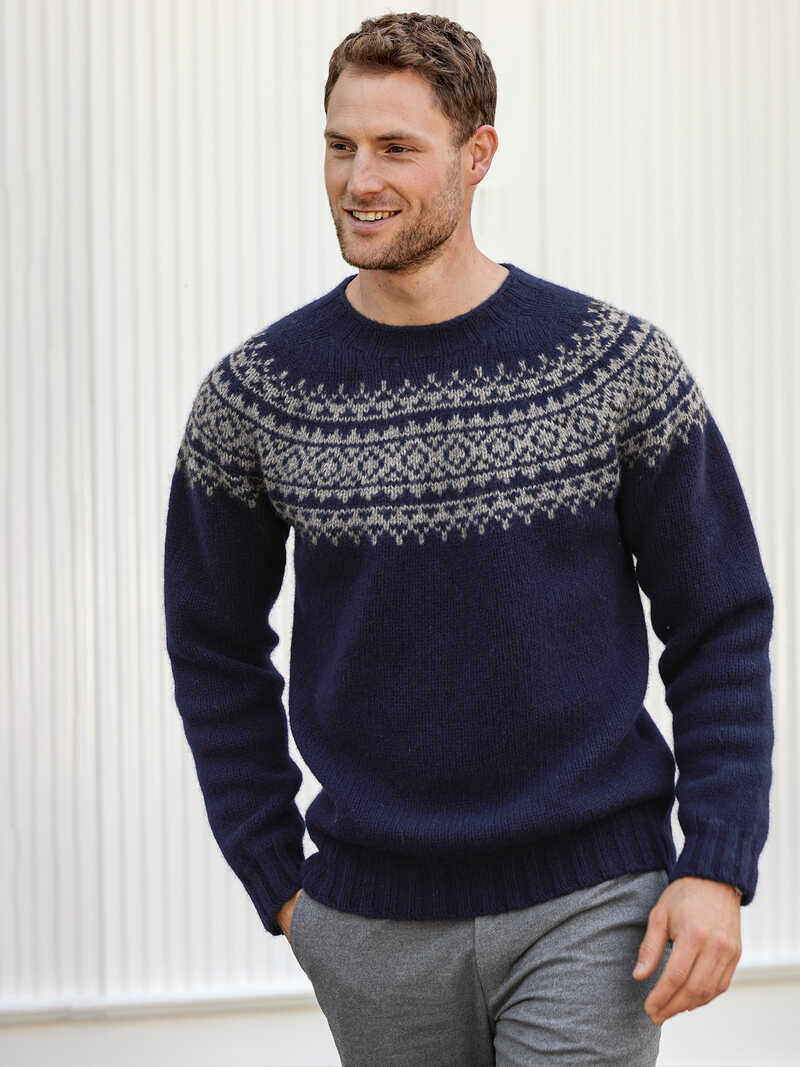 Fair-Isle-Herrenpullover