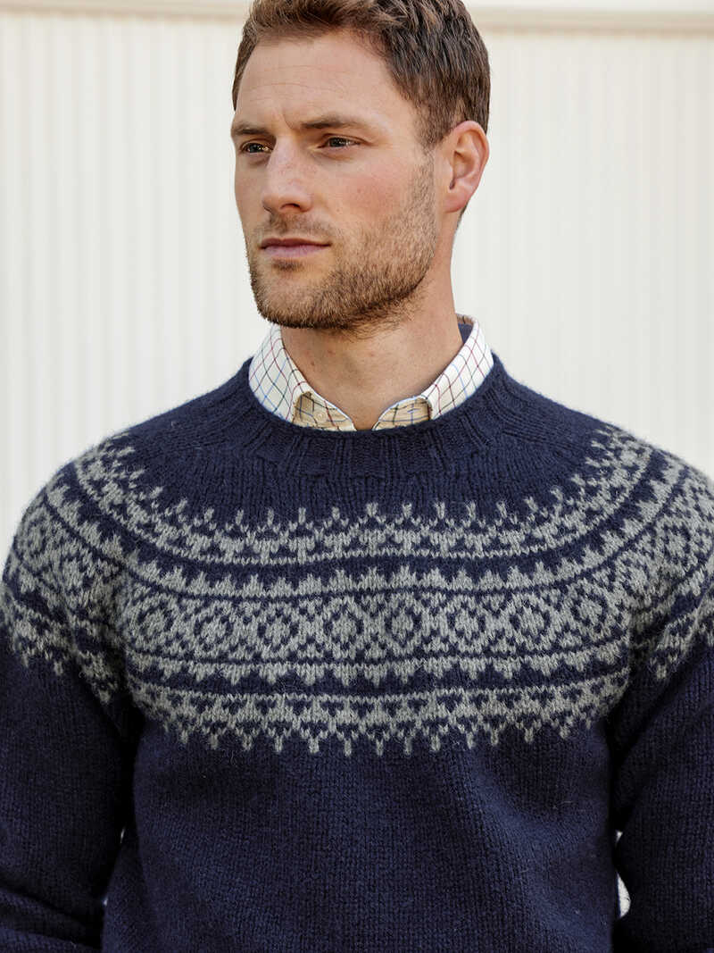 Fair-Isle-Herrenpullover