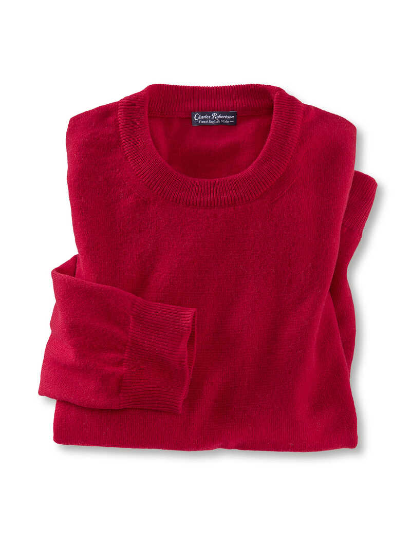 Roter Kaschmir-Pullover