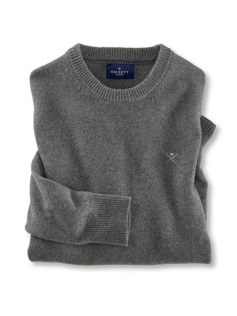 Lambswool-Rundhals-Pullover