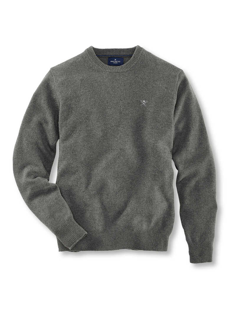 Lambswool-Rundhals-Pullover