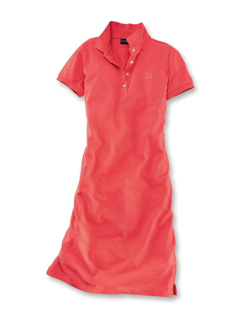 Pique Polokleid Brighton Beach In Coral Red Rocke Kilts Damen