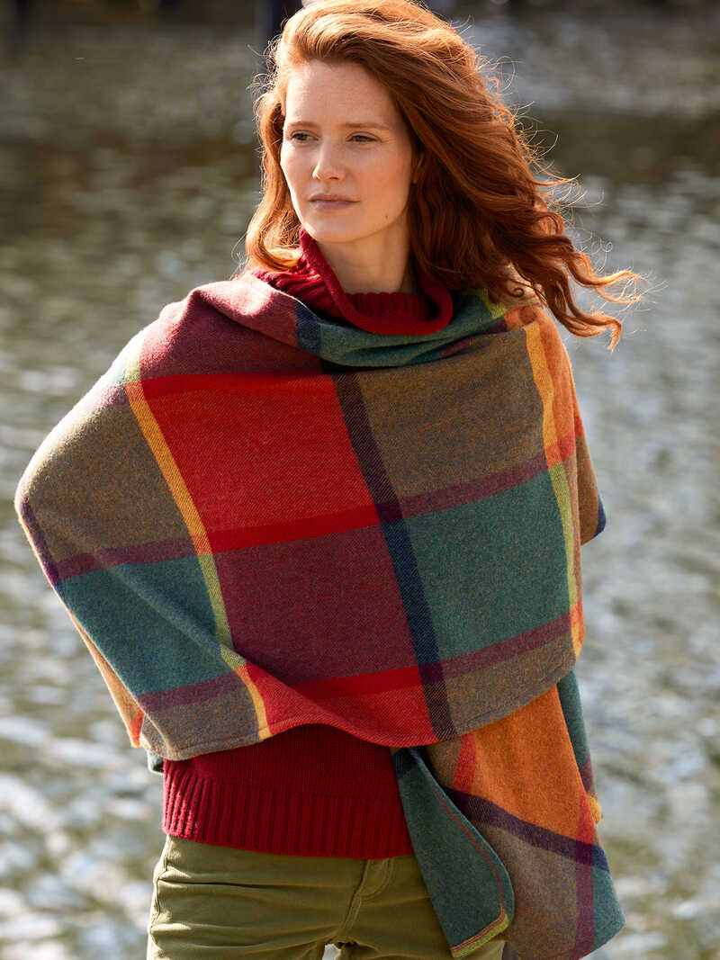 Lambswool-Strickcape