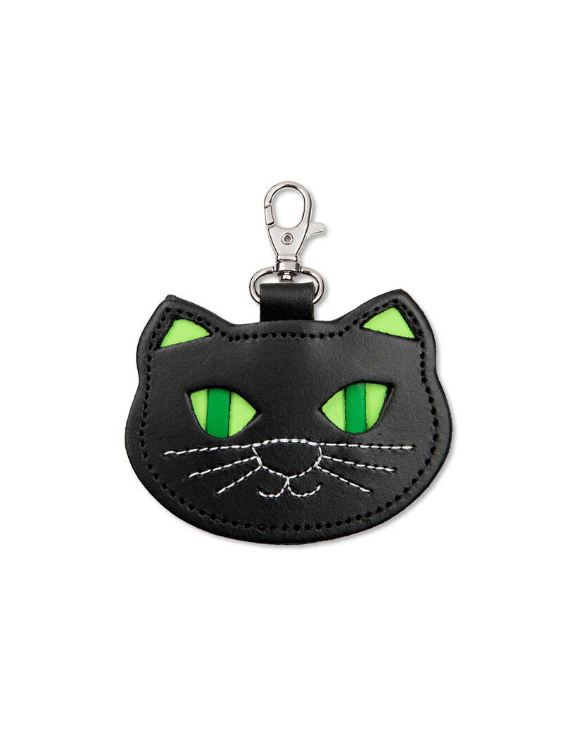 Leder-Anhnger Black Cat