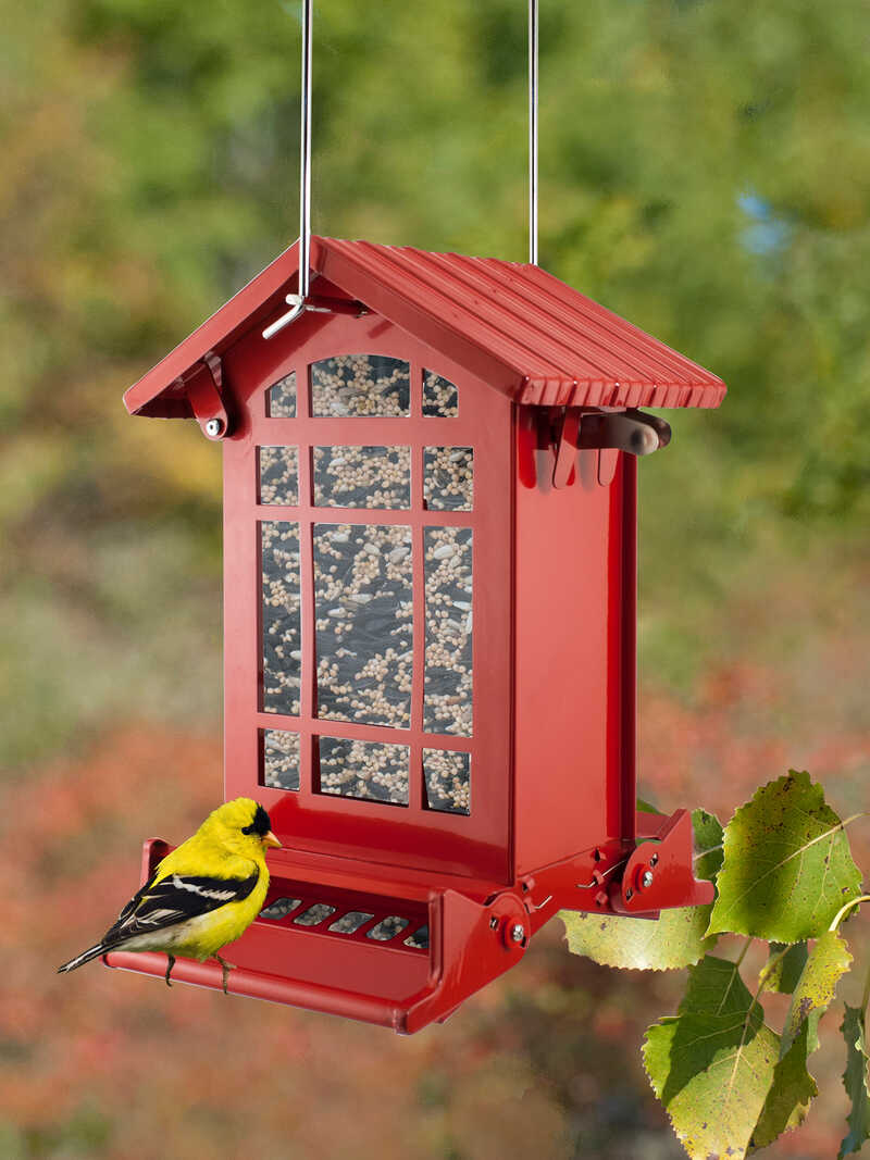 Vogelfutterstation im Chateau-Stil aus Metall