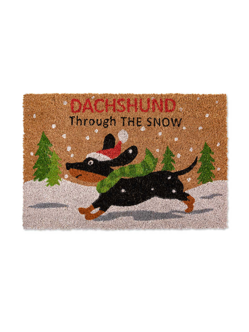 Weihnachts-Fumatte mit Dachshund