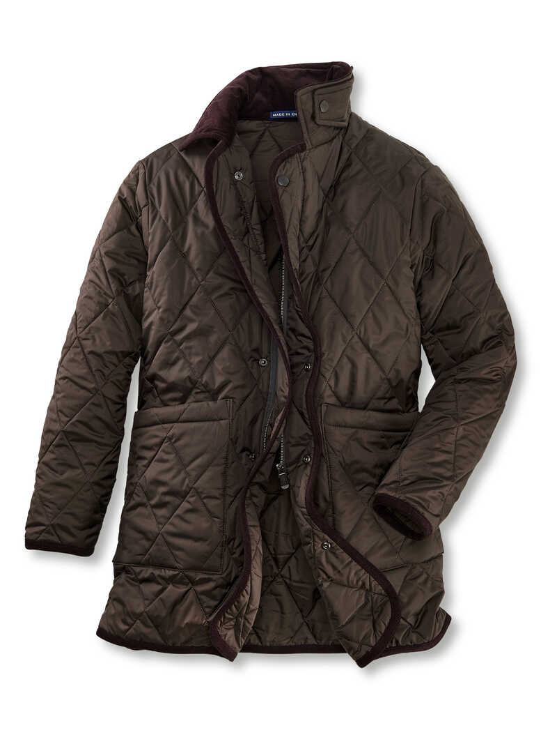 Herren-Steppjacke mit Rautenstepp