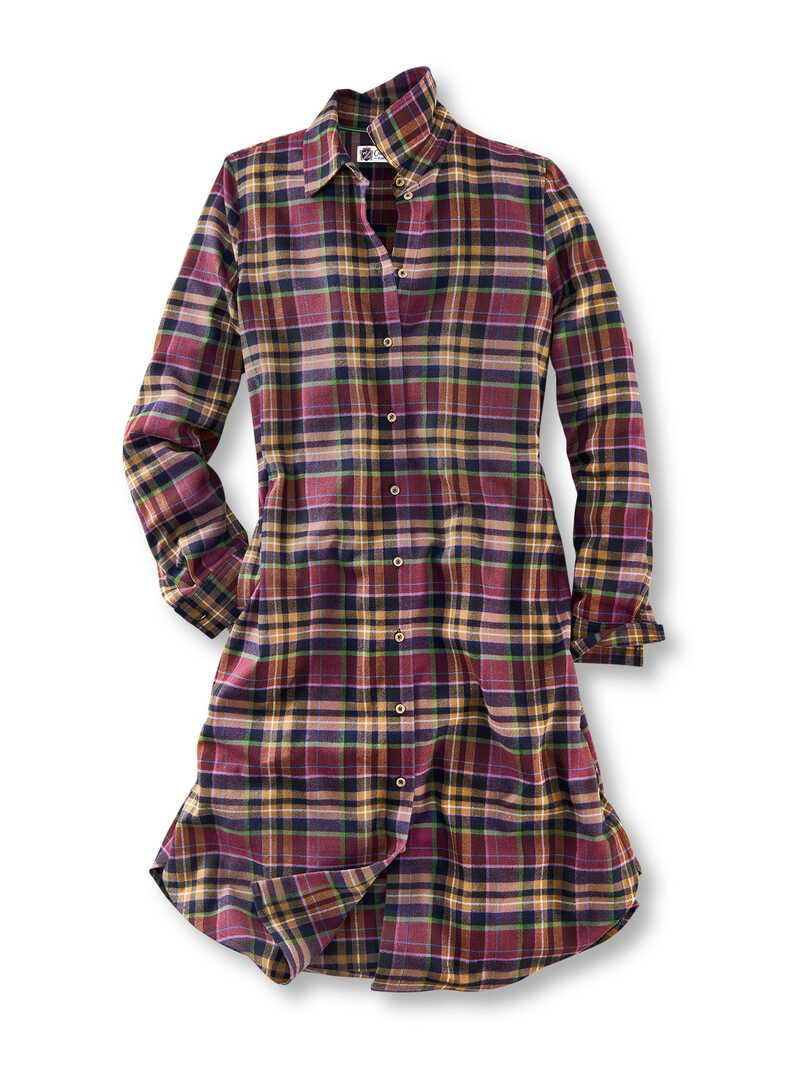 Flanell-Hemdblusenkleid Heather