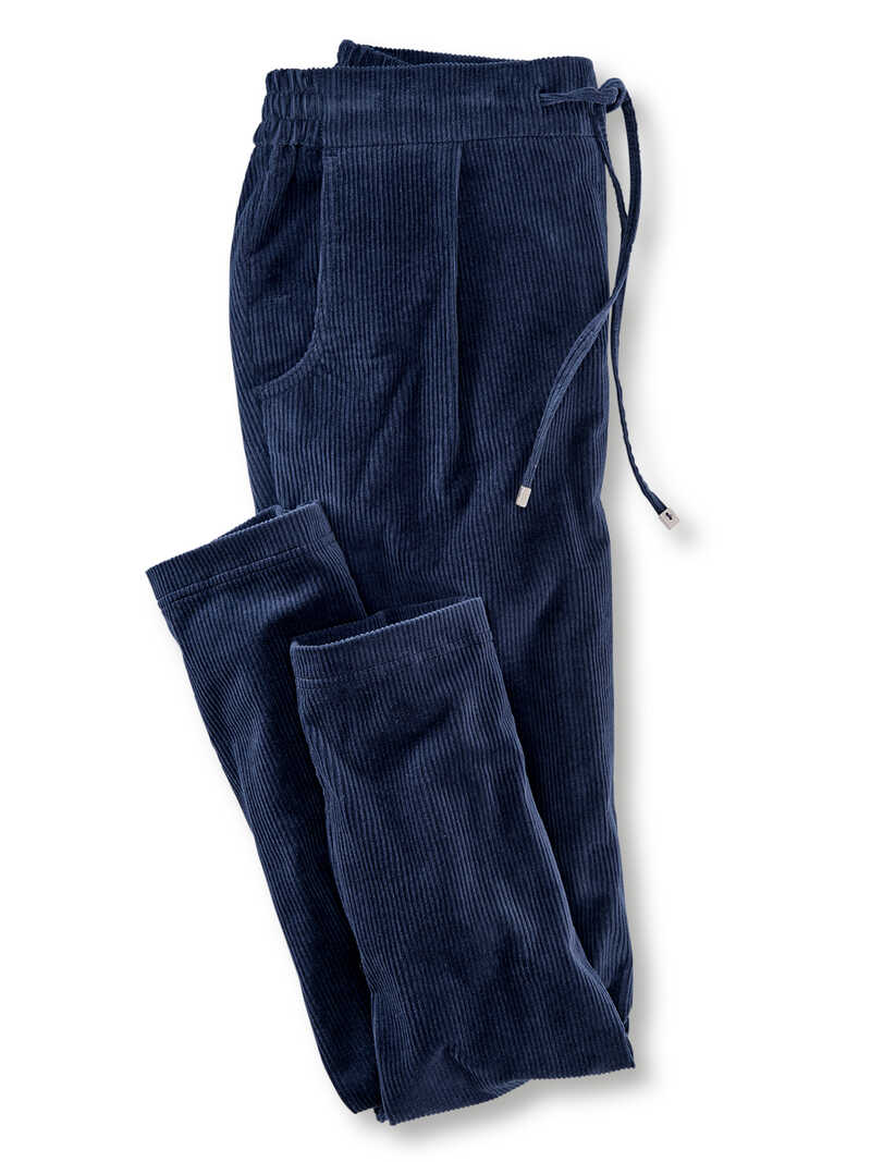 Blaue Cord-Joggpants Ivy