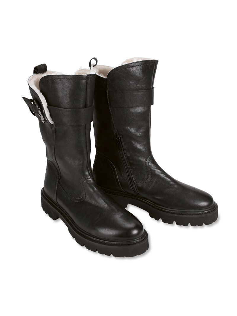 Schwarze Lammfell-Boots von Kensington - Schuhe & Strümpfe Damen