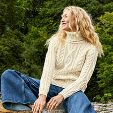 Aran-Strickpullover fr Damen