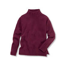 Roter Wollpullover fr Damen