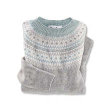 Fair-Isle-Merino-Pullover mit Kaschmir