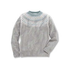 Fair-Isle-Merino-Pullover mit Kaschmir