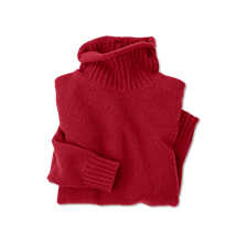 Roter Turtleneck-Pullover