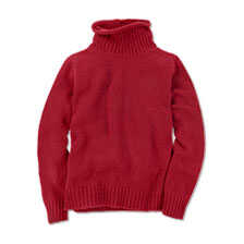 Roter Turtleneck-Pullover