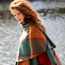 Lambswool-Strickcape