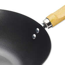 Wok-Pfanne aus Carbonstahl Durchmesser 30 cm