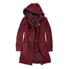 Roter Damen-Dufflecoat