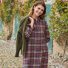 Flanell-Hemdblusenkleid Heather